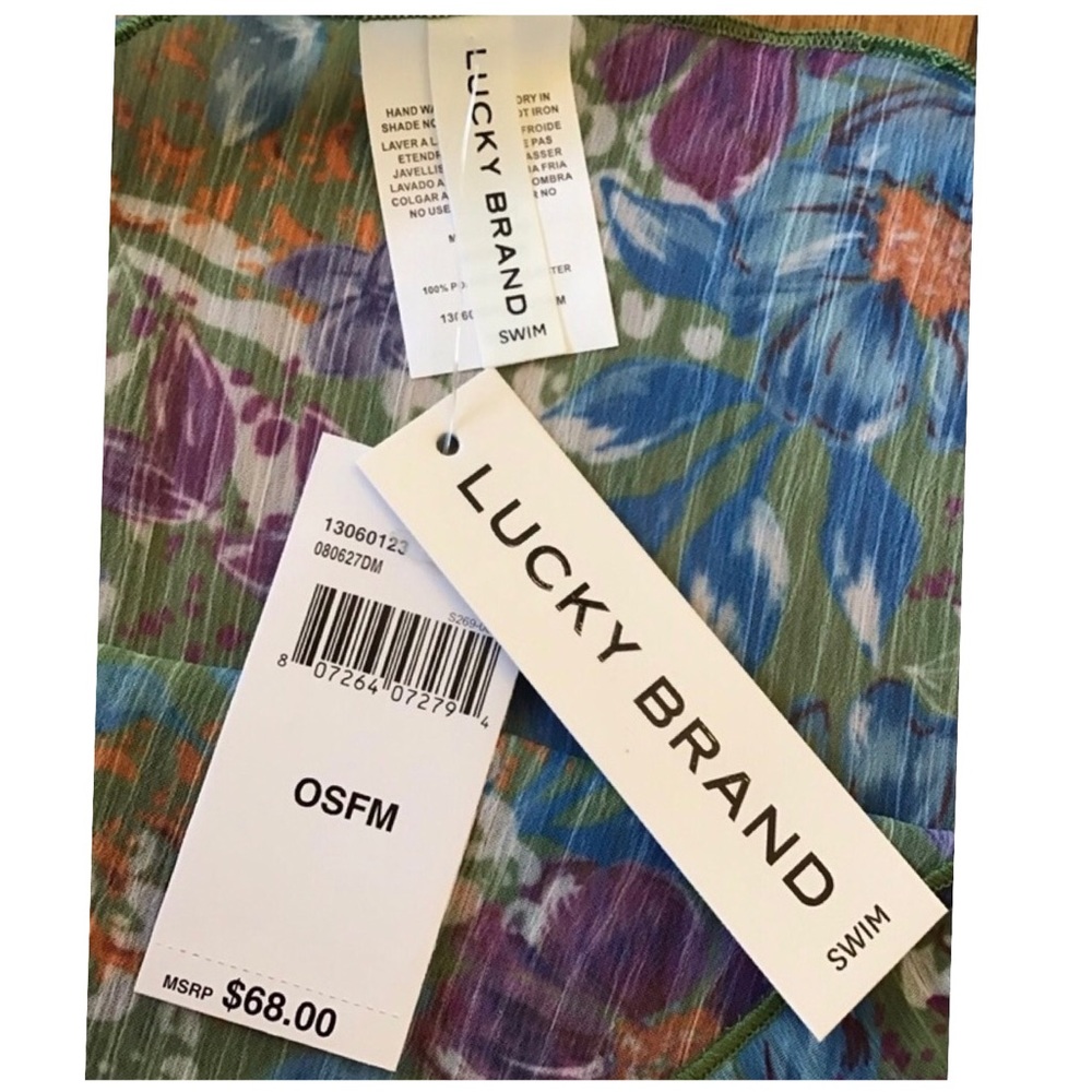 Lucky Brand Printed Sarong (NWT) (Size: OSFM) - Picture 6 of 7